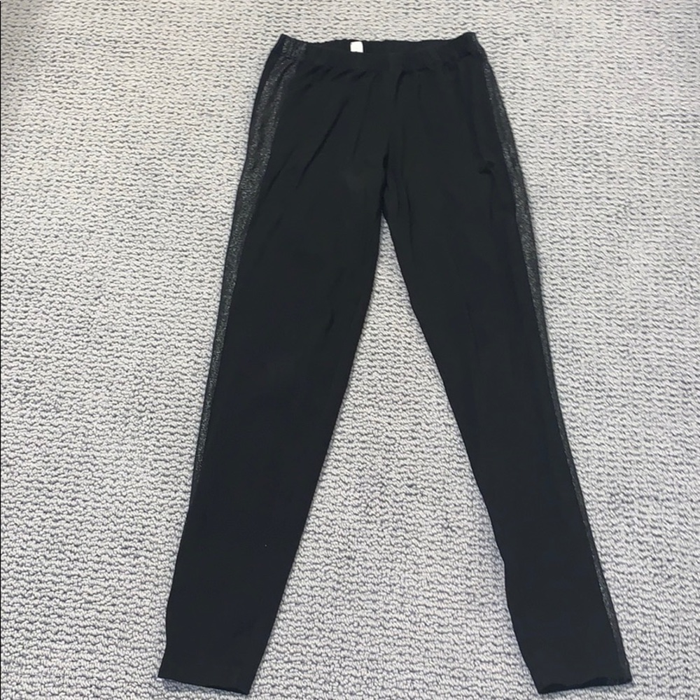 Kate Spade S/M Sparkle Tuxedo Stripe Leggings